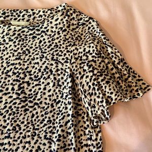 H&M cheetah print blouse